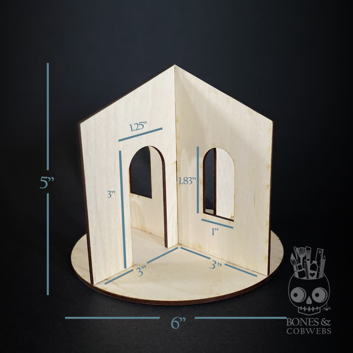 DIY Miniature 4-Scene Room Kit Measurements