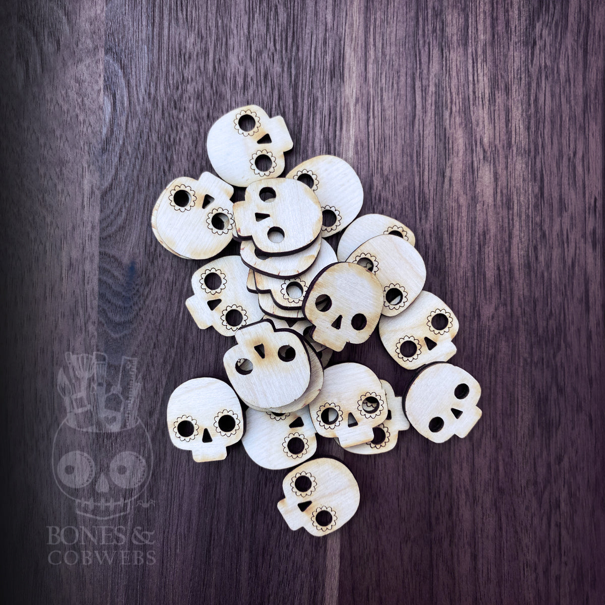 Sugar Skulls Wood Cut Outs Embelishments