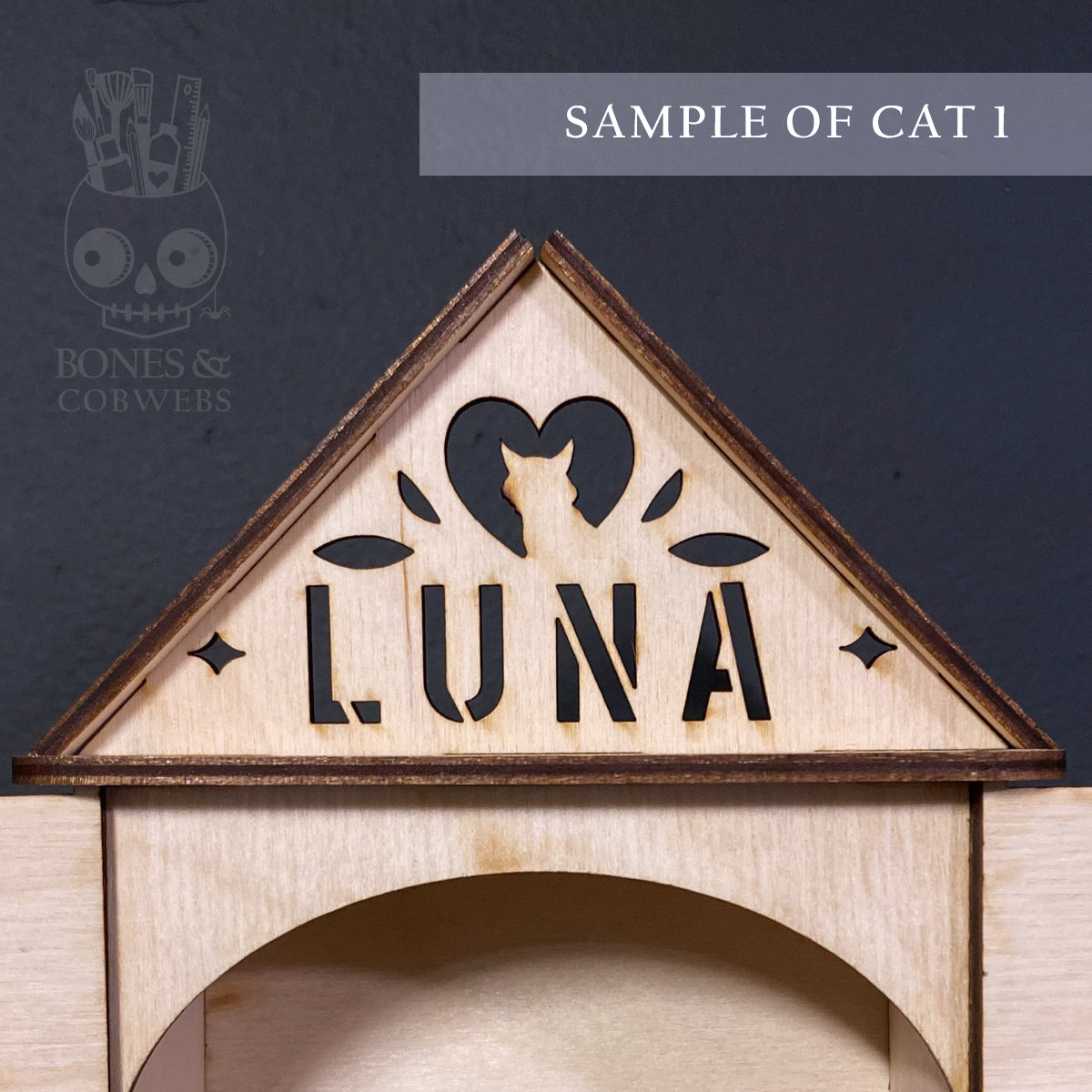 Close Up of Personalized Pet Memorial Custom