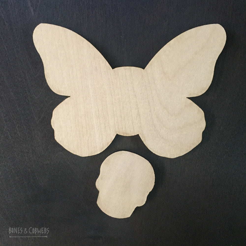 Butterfly With Skull Unassembled