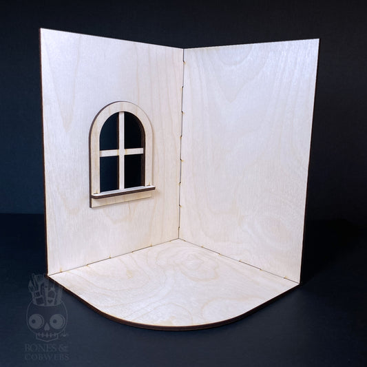 1:12 Scale Corner Diorama Room Blank
