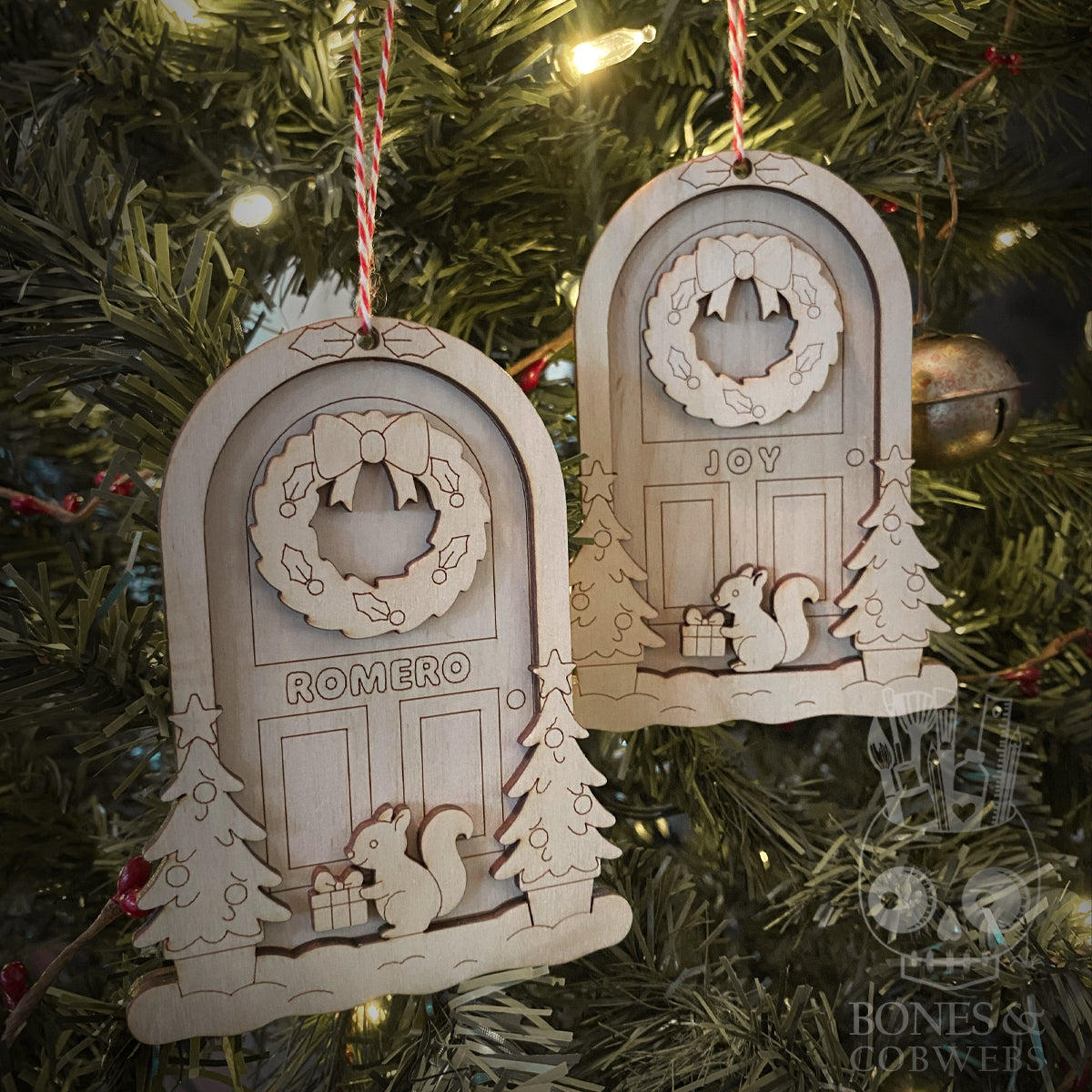 Personalized Cozy Holiday Door Ornament