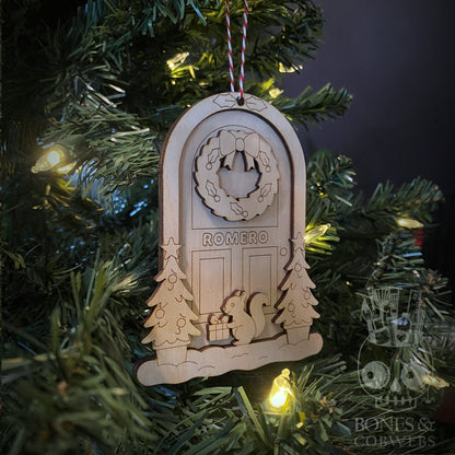 Personalized Cozy Holiday Door Ornament