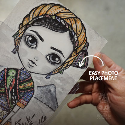 Portrait Nicho 5x7 Wood Frame with Photo Insert