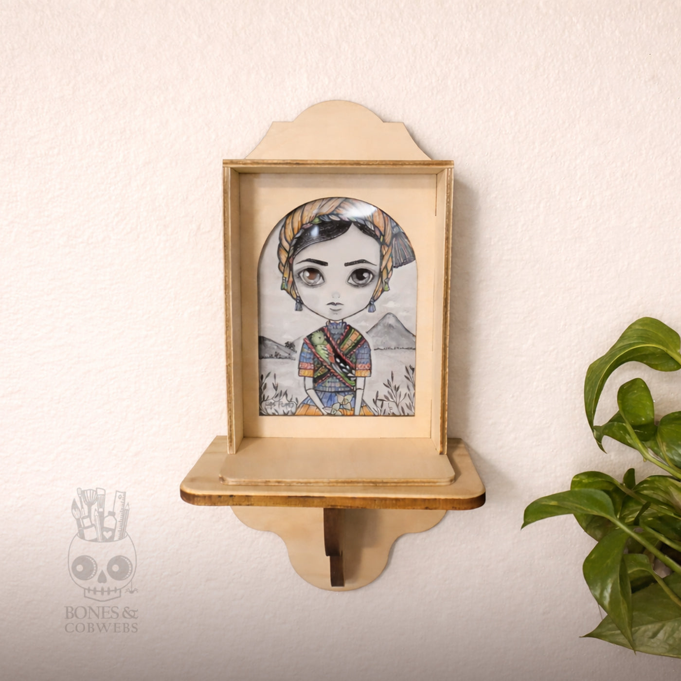 Portrait Nicho 5x7 Wood Frame with Photo Insert