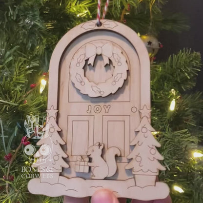 Personalized Cozy Holiday Door Ornament