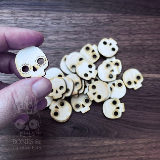 Sugar Skulls Wood Cut Outs Embelishments